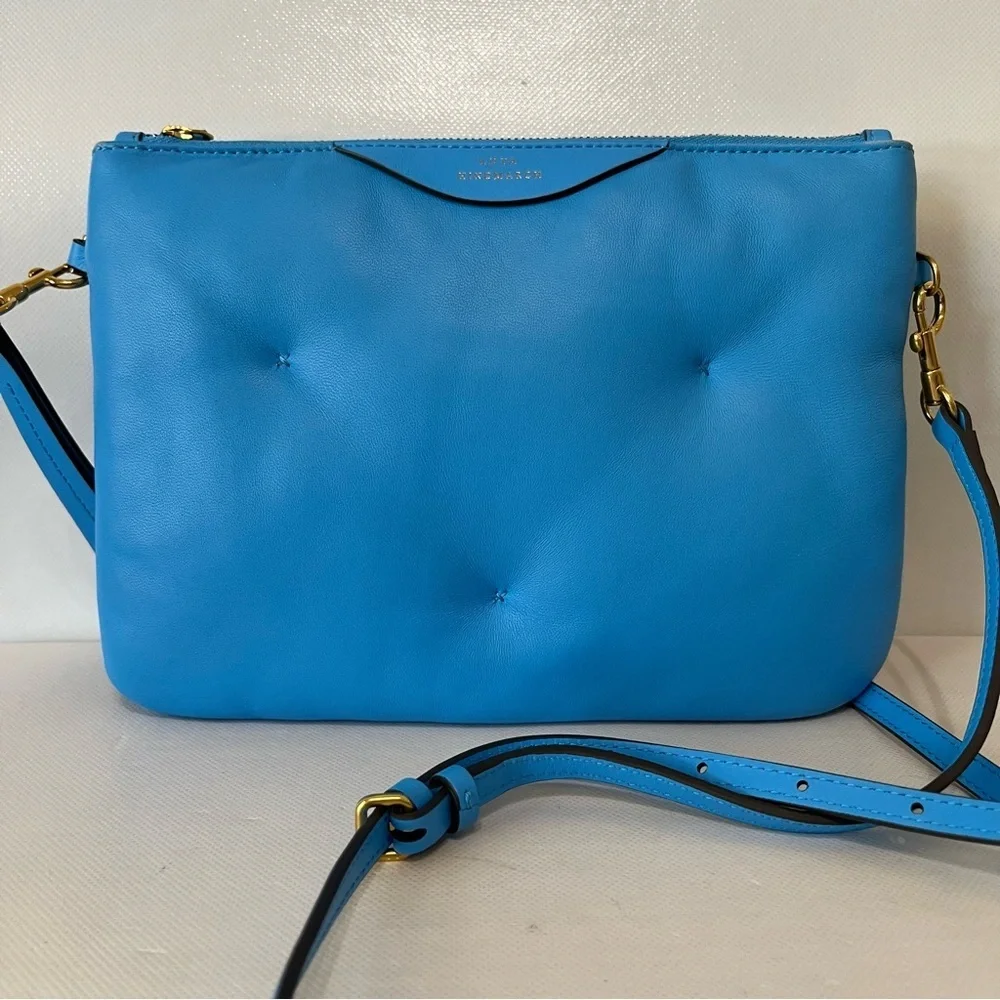 Anya Hindmarch Chubby Quilted Circus Blue Crossbody Bag
